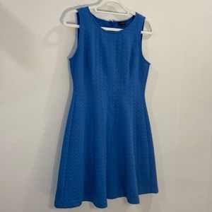 Medium Dress with Blue Pattern